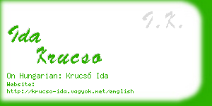 ida krucso business card