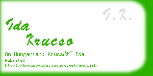 ida krucso business card